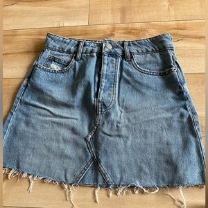 Blue Denim Mini Skirt
